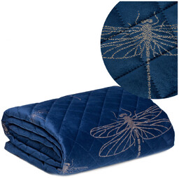 Narzuta 220 x 240 Pikowana Velvet Lori Granatowa