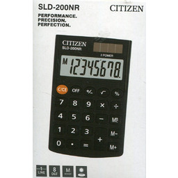 Kalkulator kieszonkowy, Citizen SLD-200NR, czarny