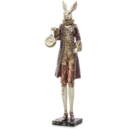 Figurka dekoracyjna królik z zegarkiem 57x15 129145