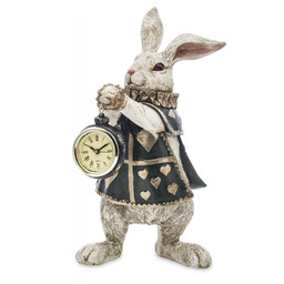 Figurka dekoracyjna królik z zegarem 25x13 129144