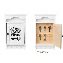 Szafka Na Klucze, Wieszak, Skrzynka, Biała XXL
