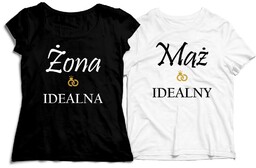 Koszulki dla par - Mąż Idealny Żona Idealna