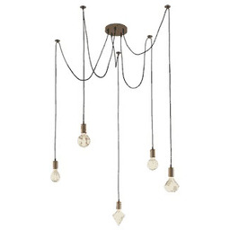 Lampa wisząca pająk miedziana do salonu CORD 310100562