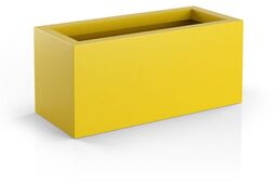 Prostokątna donica Long żółta 40 cm