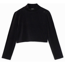 Bluza z dzianiny dresowej z golfem