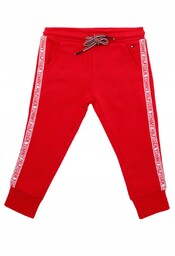 Spodnie dresowe dziewczęce Tommy Hilfiger czerwone z gumką