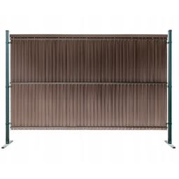 Listwy ogrodzeniowe pionowe wąskie 44-62mm 153x250cm RD01 Jasnobrązowy
