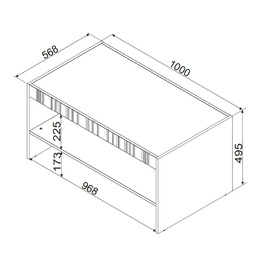 Stolik kawowy prostokątny beżowy mat 100 x 57