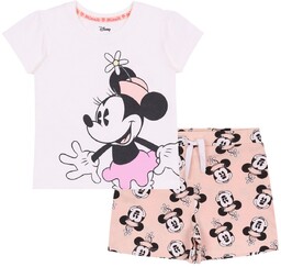 Biało-morelowy, letni komplet niemowlęcy Myszka Minnie DISNEY, OEKO-TEX