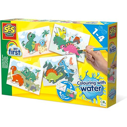 SES Creative 14465 Kolorowanie wodą dinozaury bez bałaganu,