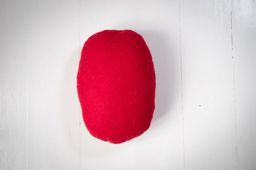 Poduszka wełniana dekoracyjna z wełny średnia czerwona