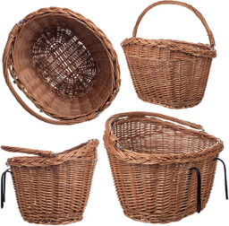 Kosz rowerowy wiklinowy Darnis 35 x 27 cm