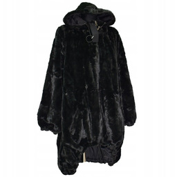 Płaszcz Damski Czarny Dwustronny Miś Rozmiar Uniwersalny (L-3XL)