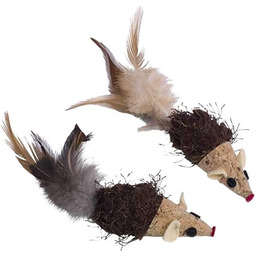 Nobby Mysz korkowa, dwupak, z grzechotką 7 cm
