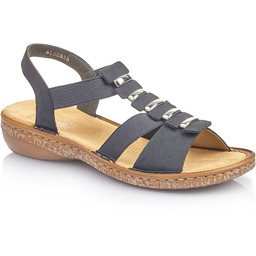 Komfortowe sandały damskie wsuwane na gumki Rieker 62850-14