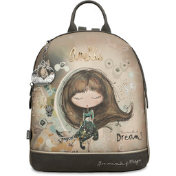 Anekke Szary Modny Damski Plecak Seria Real