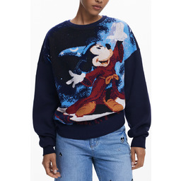 DAMSKA NIEBIESKA BLUZA Z ROZPINANYM NA ZAMEK DESIGUAL