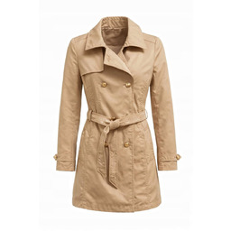 GUESS BEŻOWY PŁASZCZ PARKA DWURZĘDOWY Z PASKIEM 167