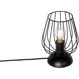 Nowoczesna lampa stołowa z czarnego drutu - Palica