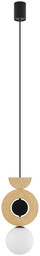 Lampa wisząca DROPS WOOD B 216,5cm G9 drewno/czarny