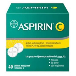 Aspirin C 400mg+240mg, 40 Tabletek musujących