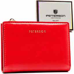 Mały portfel damski ze skóry ekologicznej - Peterson