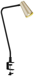 Lucande - Angelina Lampa Biurkowa z Klipsem Brass/Black