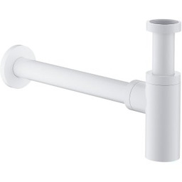 OMNIRES Syfon umywalkowy ozdobny biały mat A186WM