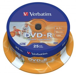 Płyty DVD-R Verbatim 4.7GB Cake 25szt. 43538 -