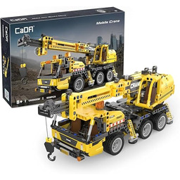 Cada Technic - Żuraw z ruchem dźwigu, żółty,