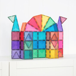 Klocki magnetyczne z brokatem Glitter Castle Pack 48