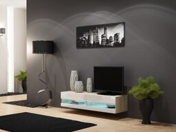 Cama Meble Szafka RTV VIGO NEW140'' 30/140/40 sonoma/biały