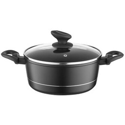 Garnek aluminiowy Delux z pokrywką 22 cm 3