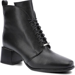 Czarne Botki Karino Damskie Eleganckie Obuwie