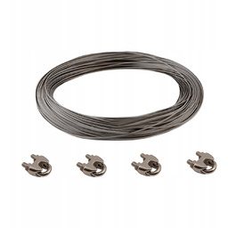 Zestaw linka stalowa nierdzewna Inox fi 4 mm