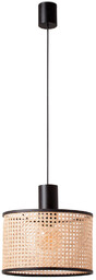 Faro Barcelona Lampa wisząca rattanowa Mambo 320 Black/Rattan