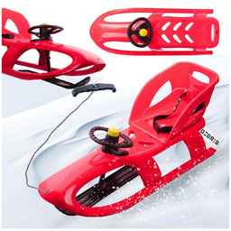 NARTOSANKI SANKI Z KIEROWNICOM I OPARCIEM SANKI PLASTIKOWE