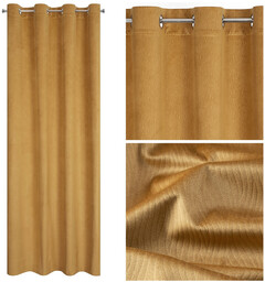 Zasłona Velvet Lili 140 x 250 Przelotka Złoty