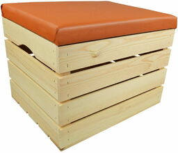 Robeel PUFA KUFER SKRZYNIA drewniana sosnowa siedzisko 50cm