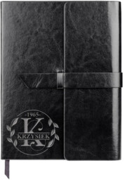 Monogram - liście - notes z grawerem -
