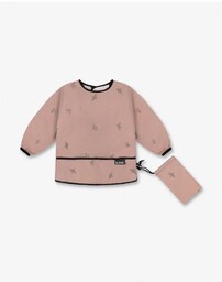 Minene Śliniak z rękawem Fartuszek wodoodporny Pink