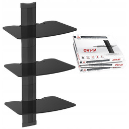 Naścienna Półka Szklana pod Telewizor na Konsolę DVD