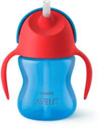 AVENT Kubek ze słomką 200ml 796/01, 9m+ blue-