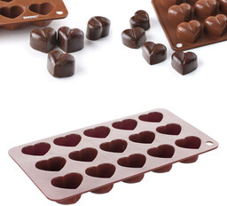 BANQUET Forma silikonowa do przygotowania czekolady Serce,