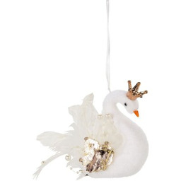 HOME & STYLING COLLECTION Zawieszka Łabędź Perłowe Skrzydła
