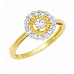 Złoty Pierścionek z Diamentami 0,10 ct