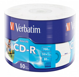 Płyty CD-R Verbatim 700MB Warp 50szt. 43794 -