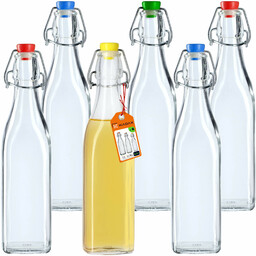 Szklane butelki z korkiem Tore mechanicznym 0,5L 6