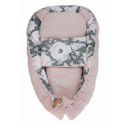 Duży kokon niemowlęcy zestaw PEONIE