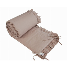 Ochraniacz do łóżeczka z falbanką CIEMNIEJSZY BRUDNY RÓŻ